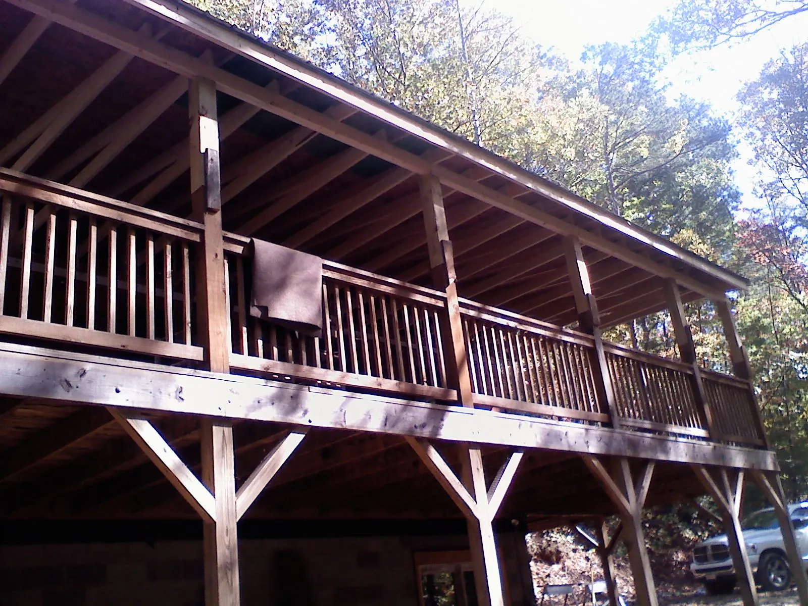 Timber framing under a new elevated porch and deck — Roof Leak Repair in Silverdale by Roofing Brothers